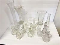 CRYSTAL OIL DECANTERS AND VASES