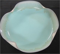 Asian pottery dish, 20th century, 12" diameter