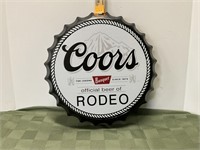 Coors Bottle Cap Tin Sign 14 in