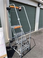 Rolling step ladder platform