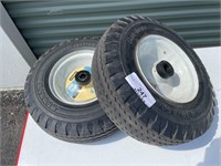Pair of flat free dolly tires