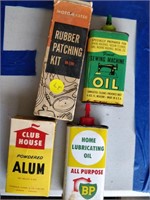 sewing machine oil , rubber patching kit ,