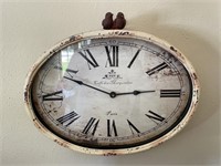 Distressed ‘Cafe Des Marguerites Paris’ Wall Clock