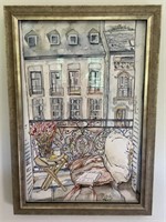 Parisian Watercolor Signed By Cationa Brough