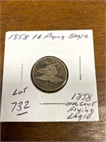 1858 ONE CENT FLYING EAGLE COIN