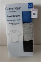 3PACK CALVIN KLEIN BOYS CREW NECK T-SHIRT SIZE