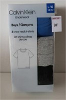 3PACK CALVIN KLEIN BOYS CREW NECK T-SHIRT SIZE