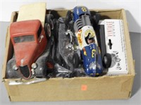 Lot #827 - Box of Die Cast model Cars with parts