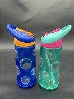 (2) Colorful Water Bottle w/ Closing Spout