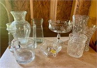 assorted crystal and glass pieces