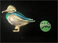 Duck/Goose Pin, Clear Eye Enamel