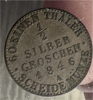 1846-A 1/2 SILVER GROSCHEN