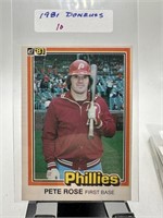 1981 DONRUSS PETE ROSE BASEBALL CARD