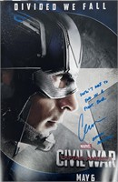 Autograph COA Captain America 11x17 Poster