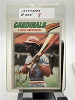 1977 TOPPS CARDINALS LOU BROCK BASEBALL CARD