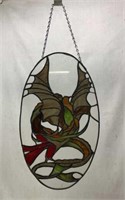 Stained Glass "Dragon" Suncatcher 16" x 9.5".