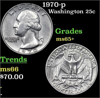 1970-p Washington Quarter 25c Grades GEM+ Unc