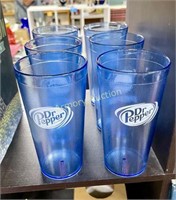 6 PLASTIC DR. PEPPER CUPS