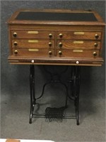 Chadwick Spool Cabinet, Base is a Victor Sewing