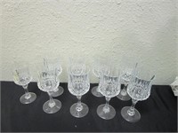 (9) Cristal D' Arques Longchamp Wine Glasses