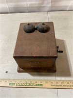 Antique telephone box/magneto