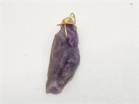 Amethyst Pendant Hand Wired