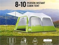 8/10 Person Pop-Up Camping Tent  Green