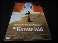 RALPH MACCHIO SIGNED KARATE KID POSTER PSA