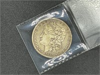 1881 Morgan silver dollar