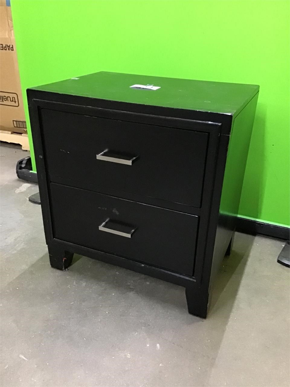 Black Wooden End Table