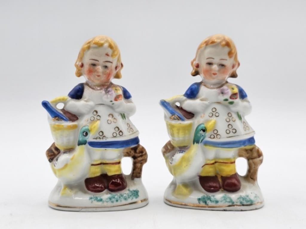 2 OCCUPIED JAPAN FIGURES - 3.75" TALL