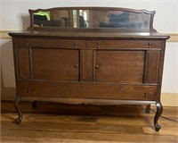 Antique Mirrored Sideboard Buffet Cabinet