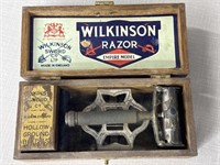 Vintage Razors in Wooden Box