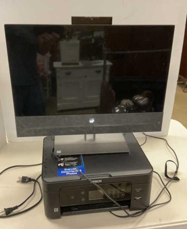 Computer screen and printer