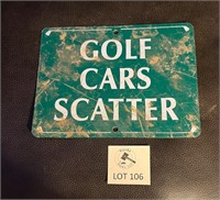 Golf Cart Scatter Sign