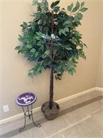 Plant Stand and Artificial Tree