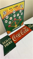 Coca-Cola metal sign / double sided game sign