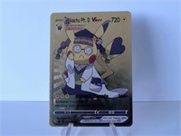 Pokemon Card Rare Gold Pikachu Ph. D Vmax