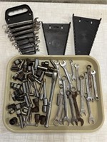 Lot of Wrenches, Sockets & Ratchet, Holders: