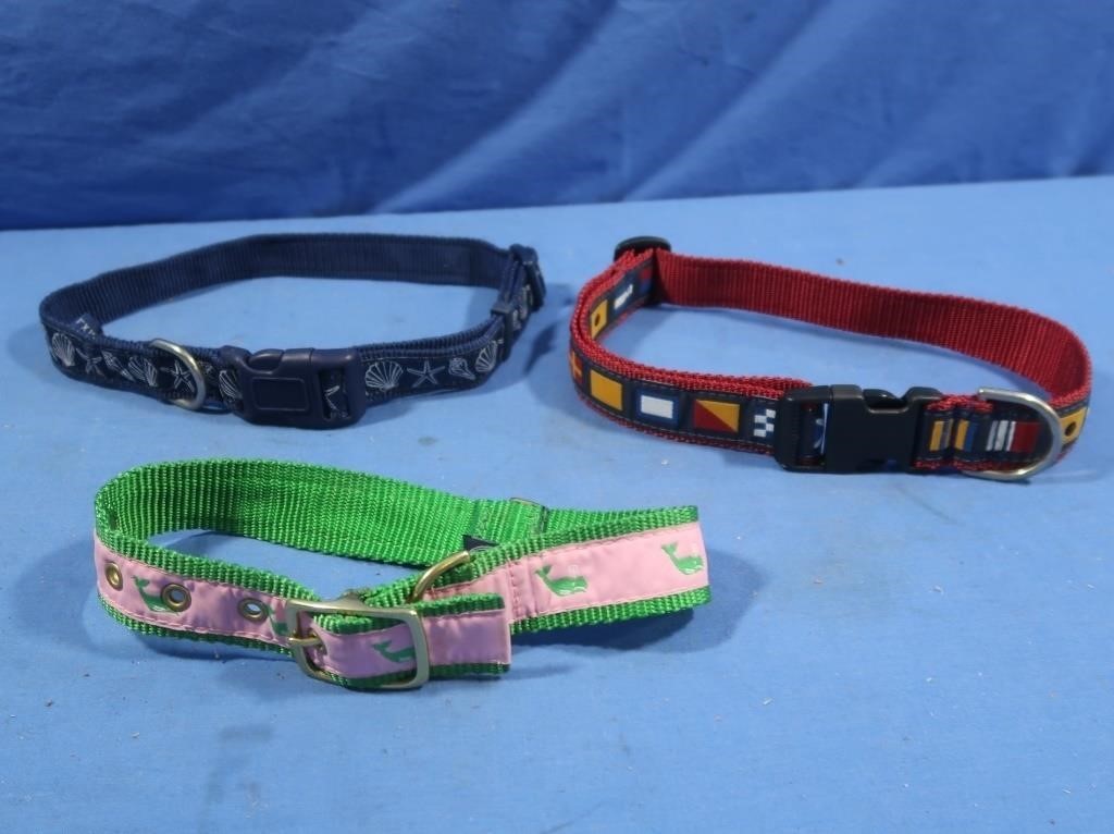 3 Webbed Dog Collars