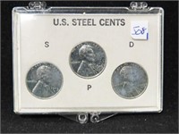 1943-P, D & S STEEL LINCOLN CENTS