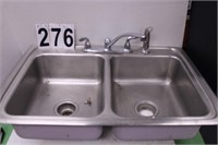 Kitchen Sink w/ Faucet 33"W X 22"D