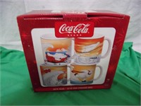Set of 4 Coca-Cola Mugs