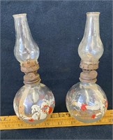 Pair of Mininature Oil Lamps