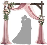 Wedding Arch -7.48FT Square Wooden Wedding Arch fo