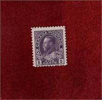 CANADA MNH 5 CENT KGV ADMIRAL ISSUE STAMP # 112