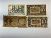 Currency from Austria, Greece and Hungary