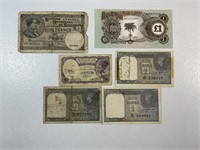 Currency from Belgium, Biafra and India