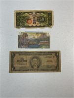 Currency from three countries