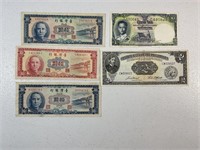 Currency from China and Philippines